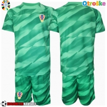 Otroške Nogometnih dresov Hrvaška Vratar Gostujoči EP 2024 Kratki rokavi (+ hlače)